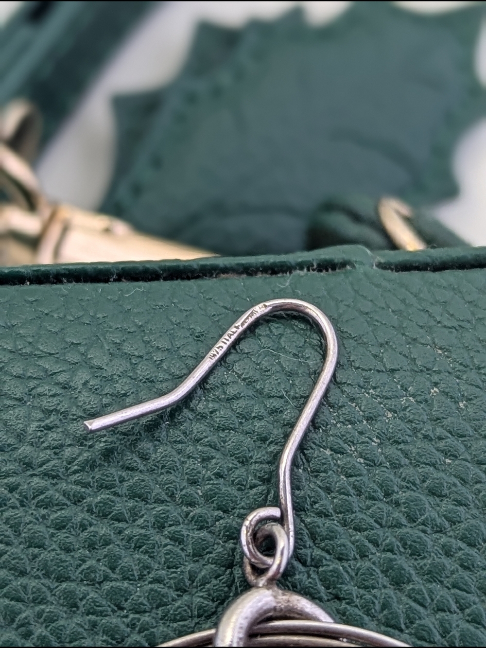 ✨ Vintage 925 Sterling Silver Triple Concentric Hoop Dangle Earrings ✨ - Picture 4 of 5